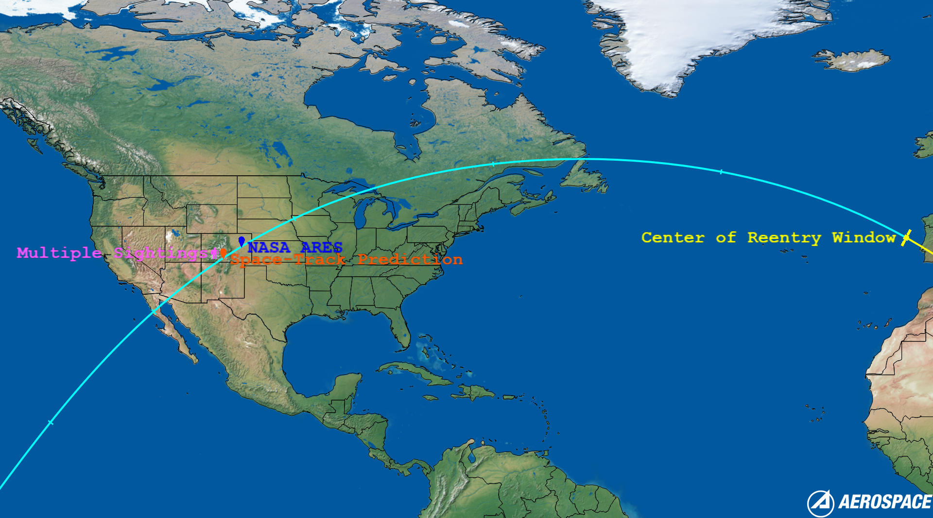 DRAGON ENDURANCE 2 DEB (ID 55840) Reentry Sightings Image