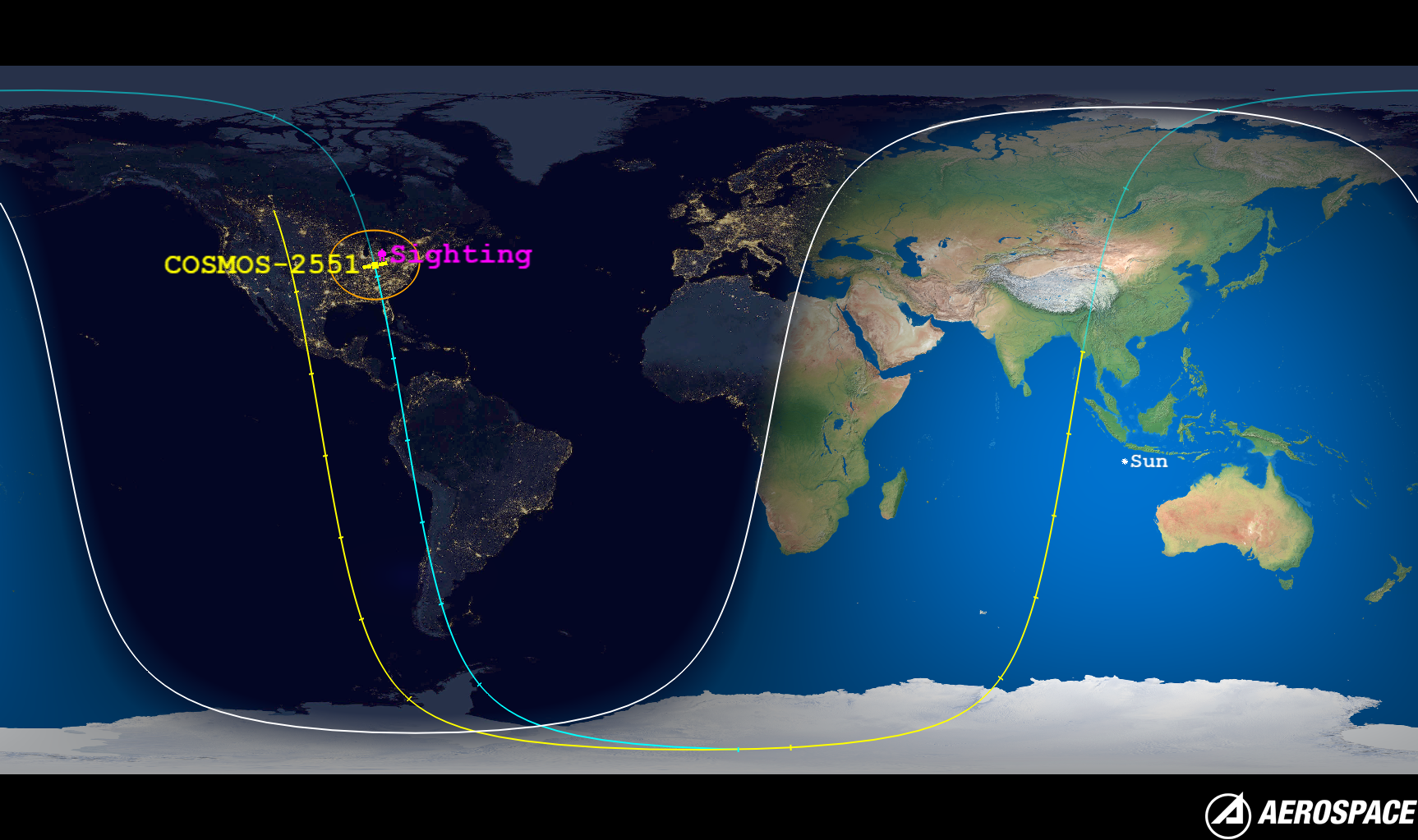Reentry Sighting Map (Full View)