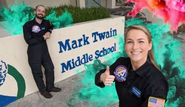 Aerospace team at Mark Twain Middle School.