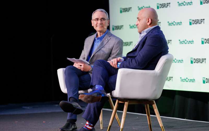 Steve Isakowitz and A.C. Charania onstage at TechCrunch Disrupt 2024