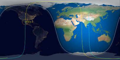 Iridium 13 (ID#24840) Prediction Ground Track