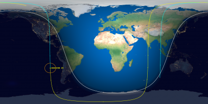Iridium 25 (ID#24904) Prediction Ground Track Image