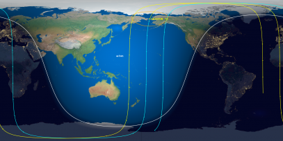 Iridium 72 (ID#25343) Prediction Ground Track Image
