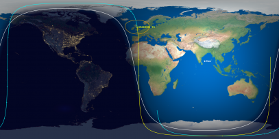 Iridium 94 (ID#27374) Prediction Ground Track Image