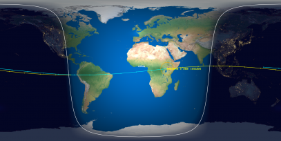 Ariane 5 Debris (ID#31309) Prediction Ground Track Image
