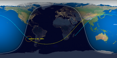 BREEZE-M Debris (ID#40347) Prediction Ground Track