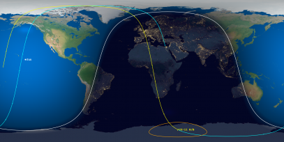CZ-11 Rocket Body (ID#43444) Prediction Ground Track