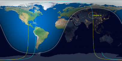 Iridium 68 (ID 25291) Prediction Ground Track Image