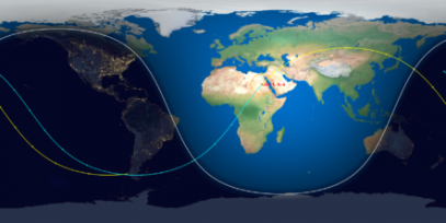 SL-4 Rocket Body (ID 43494) Prediction Ground Track Image