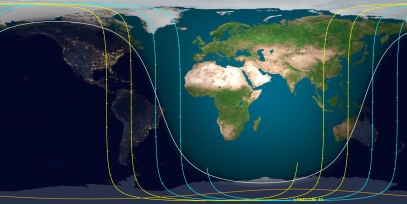 Iridium 41 (ID 25040) Prediction Ground Track Image