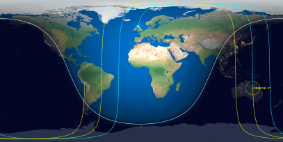 Iridium 67 (ID 25290) Prediction Ground Track Image