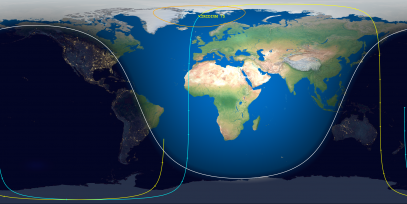 Iridium 75 (ID 25346) Prediction Ground Track Image