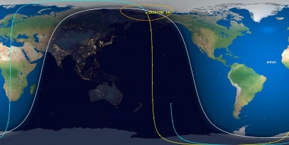 Iridium 18 (ID 24872) Prediction Ground Track Image