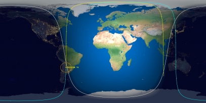 Iridium 76 (ID 25432) Prediction Ground Track Image