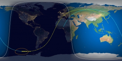 Molniya 2-13 (ID 8015) Prediction Ground Track Image