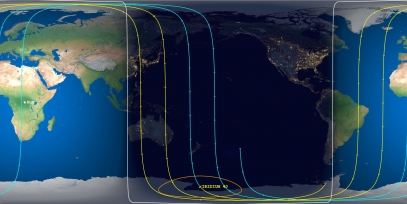 Iridium 40 (ID 25041) Prediction Ground Track Image