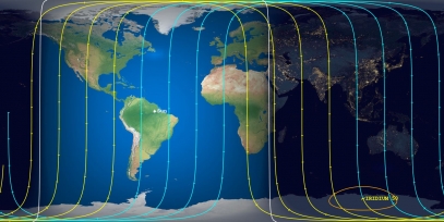 Iridium 50 (ID 25172) Prediction Ground Track Image