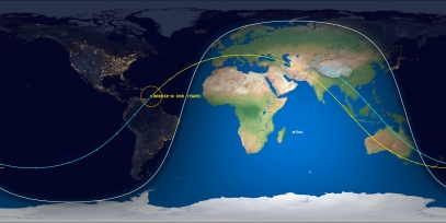 BREEZE-M Debris (ID 36518) Reentry Prediction Image
