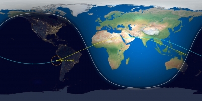 Delta 1 Rocket Body (ID 9864) Reentry Prediction Image