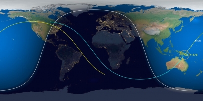 SL-4 Rocket Body (ID 44456) Reentry Prediction Image