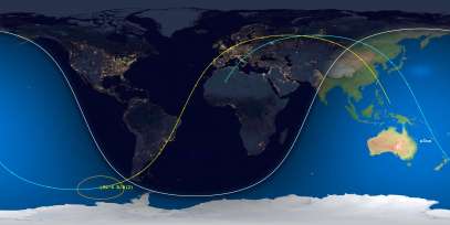 SL-6 Rocket Body (ID 9850) Reentry Prediction Image