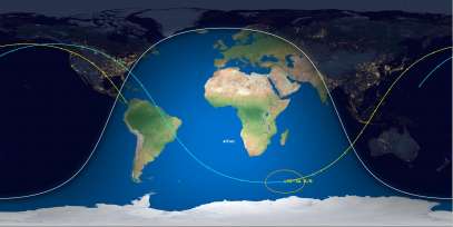 CZ-3A Rocket Body (ID 43540) Reentry Prediction Image