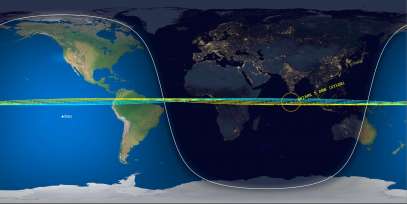Ariane 5 Debris (ID 36584) Reentry Prediction Image