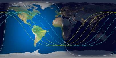 Falcon 9 Rocket Body (ID 45242) Reentry Prediction Image