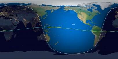 Ariane 5 Debris (ID 28905) Reentry Prediction Image