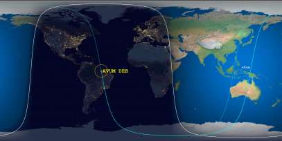 Avum Debris (Adaptor) (ID 42902) Reentry Predicition Image
