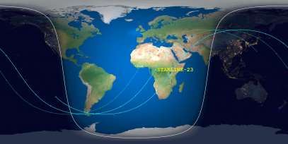 Starlink 23 (ID 44237) Reentry Prediction Image