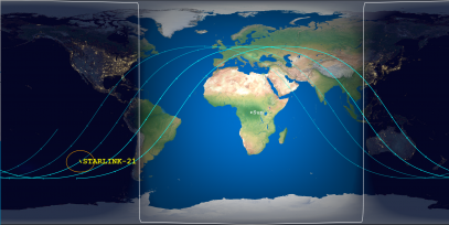 Starlink-21 (ID 44245) Reentry Prediction Image
