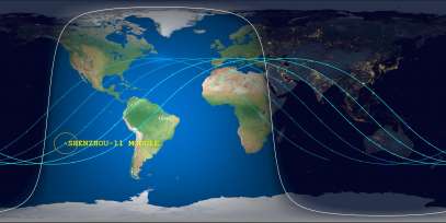 SHENZHOU-11 MODULE (ID 41868) Reentry Prediction Image