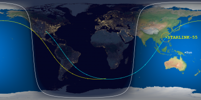 STARLINK-55 (ID 44268) Reentry Prediction Image