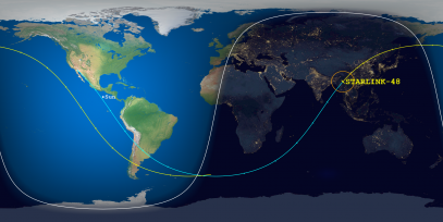 STARLINK-48 (ID 44289) Reentry Prediction Image