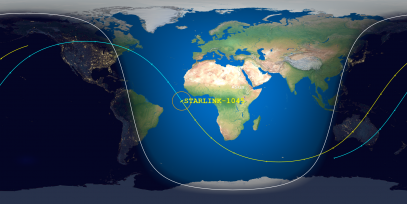 STARLINK-1045 (ID 44750) Reentry Prediction Image