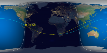 CZ-3B Rocket Body (ID 44979) Reentry Prediction Image
