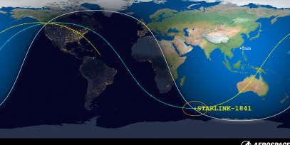 STARLINK-1841 (ID 46729) Reentry Prediction Image