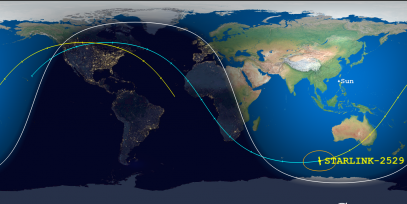 STARLINK-2529 (ID 48457) Reentry Prediction Image