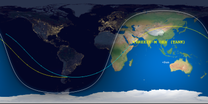BREEZE-M DEB(TANK) (ID 33597) Reentry Prediction Image