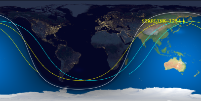 STARLINK-1254 (ID 45216) Reentry Prediction Image