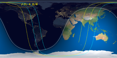 SL-4 Rocket Body (ID 49128) Reentry Prediction Image