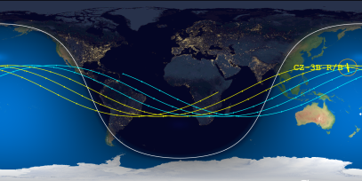 CZ-3B Rocket Body (ID 42764) Reentry Prediction Image
