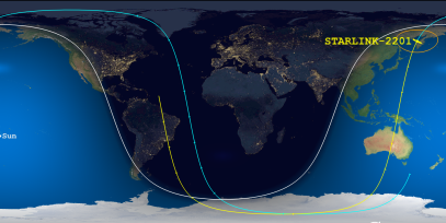 STARLINK-2201 (ID 47415) Reentry Prediction Image