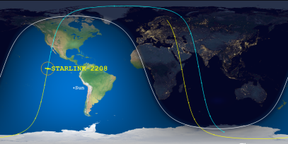 STARLINK-2208 (ID 47422) Reentry Prediction Image