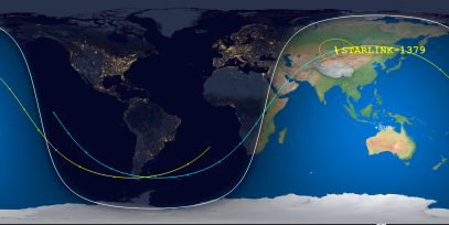 STARLINK-1379 (ID 45549) Reentry Prediction Image