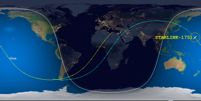 STARLINK-1751 (ID 46378) Reentry Prediction Image