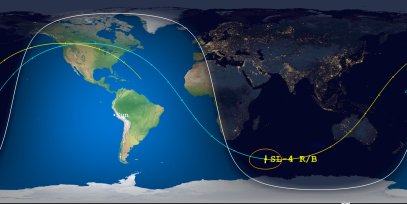 SL-4 Rocket Body (ID 51661) Reentry Prediction Image