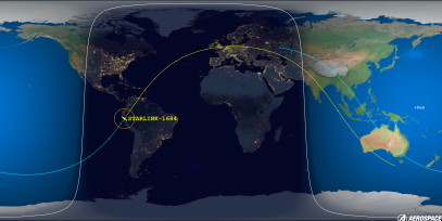 STARLINK-1684 (ID 46539) Reentry Prediction Image