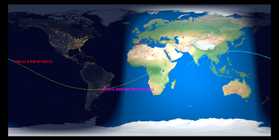 Falcon 9 Rocket Body (ID 50213) Reentry Prediction Image